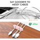 thumbnail image 5 of Paquete de 3 soportes para cable de escritorio, organizador de clip de cable adhesivo fuerte para organizar cable USB/cable de alimentación/cable en casa y coche (rosa) JAMW Sencillez, 5 of 5