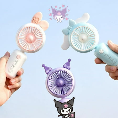 

2024 NEW Kawaii Sanrio Small Fan Cinnamoroll Kurumi My Melody Cute Summer Student Dormitory Cartoon Windy Fan Charging Toys Girls Gifts