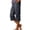 Grey, variant on Women's Elastic Over Knee 3/4 Cropped Shorts Cotton Casual Summer with Pockets