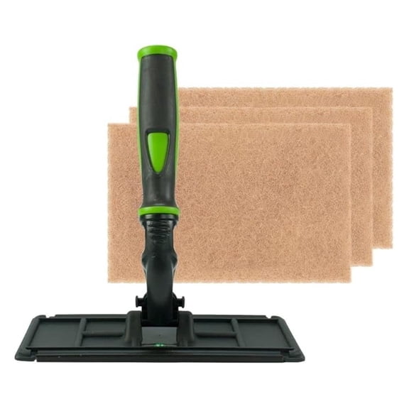 Green Techno Pad Window Cleaning Kit with Walnut Scrub Pads