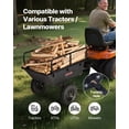 thumbnail image 2 of VEVOR Dump Trailer 500 lbs 10 Cu. Ft Tow Behind Plastic Garden ATV Trailer Cart, 2 of 9