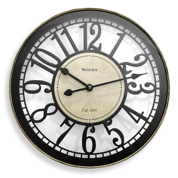 Westclox 12" Bronze Open Arabic Numeral Analog QA Wall Clock