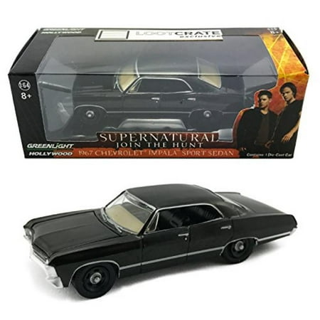 Impala Police Car - LootCrate September 2015 Supernatural Deans 1967 Chevrolet Impala 1:64 Die Cast Toy Car by Greenlight