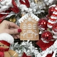 thumbnail image 4 of AuldHome Design Gingerbread House Christmas Ornaments (Set of 12), Large House Shaped Christmas Tree Cookie Decorations, 4-5 Inch Size, 4 of 9