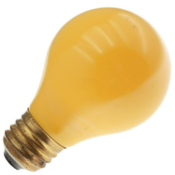 Industrial Performance 15A19/Y 220V, 15 Watt, A19, Medium Screw (E26) Base, Yellow Light Bulb (1 Bulb)