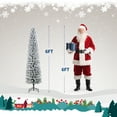 thumbnail image 2 of 6ft Prelit Flocked Pencil Christmas Tree with Lights, Slim Artificial Xmas Tree with Snowy Branch Tips & Sturdy Metal Stand for Indoor Holiday or Party Decor, 2 of 7