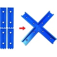 thumbnail image 1 of Kit de intersección de ranura en T de aluminio de 10 cm, que incluye orificios de montaje pretaladrados para madera aserrada, toupie y banco de trabajo de madera (1 lote de rieles guía de 5 cm) LingWen 8390613709882, 1 of 1