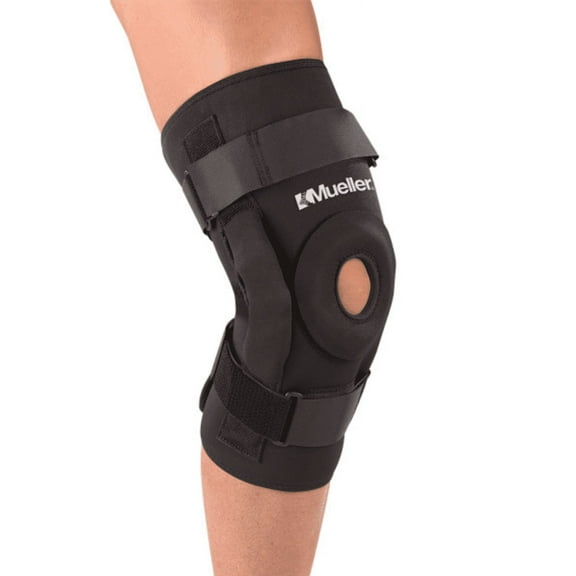 Mueller PRO-LEVEL Triaxial Hinged Knee Brace Deluxe, Medial/Lateral Support, Lockout - BULK, X-Large