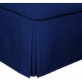 thumbnail image 2 of Crescent Bedding Pleated Bed Skirt Easy Care, Quadruple Pleated Design, Fabric Base Allows for Natural Draping, 15" Fall Covers Legs and Bed Frame (Full, Navy), 2 of 6