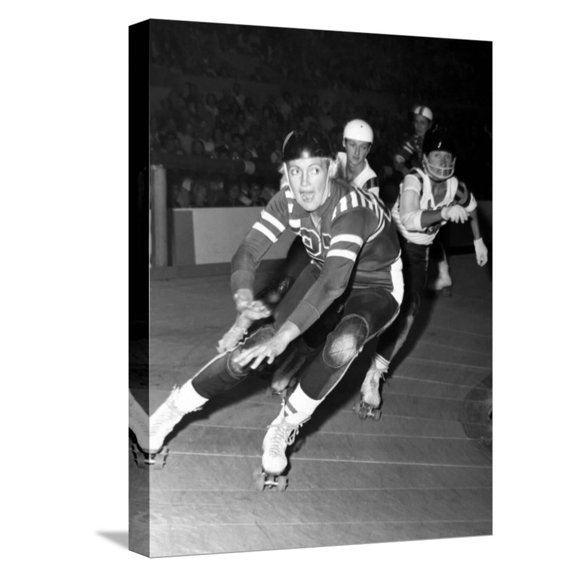 Art.com Joan Weston, Athlete and Member of the San Francisco Bay Bombers Roller Derby Team, 1964 Stretched Canvas Print Wall Art, 12" x 16"