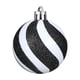 thumbnail image 3 of 24 bolas navideñas | Bolas colgantes de plástico a rayas para decorar el árbol de Navidad | 6 diseños surtidos | 6 cm de diámetro para decoración navideña, 3 of 5