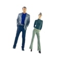 thumbnail image 3 of Juego de 2 figuras de personas a escala 1/64, accesorios de construcción, adornos de escritorio verde, 3 of 9