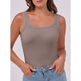 thumbnail image 6 of ANRABESS Womens Sleeveless Scoop Neck Tank Top Ribbed Fitted Summer Basic Slim Cute Tops 2026 Taupe Medium, 6 of 8