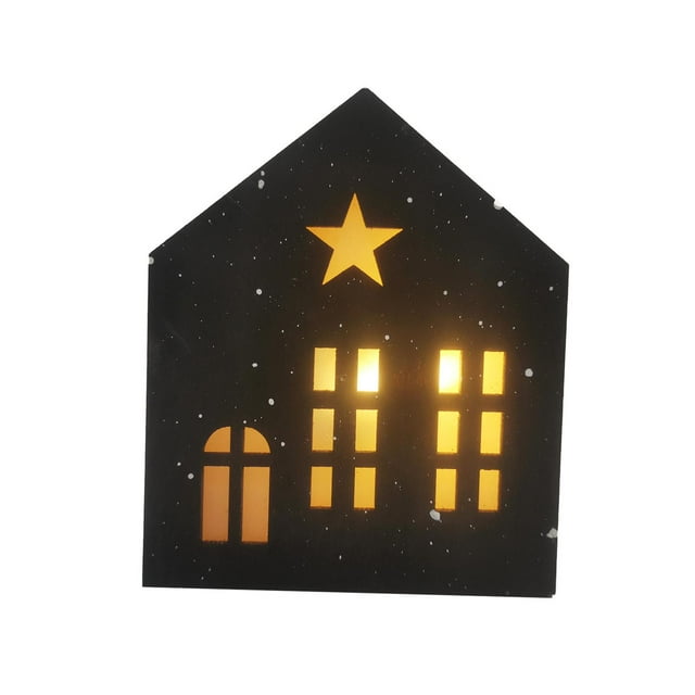 Casa luminosa navideña, decoración de escritorio, manualidades, decoración navideña LED brillante Estilo C