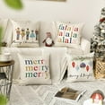 thumbnail image 2 of colorlife Merry Christmas Nutcracker Throw Pillow Covers, 18 x 18 Inch Winter Holiday Party Cushion Case Decoration for Sofa Couch Set of 4, 2 of 6