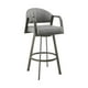thumbnail image 1 of Silla Taburete de Mostrador Benzara Marcy Giratoria de Cuero Sintético Gris, 1 of 9