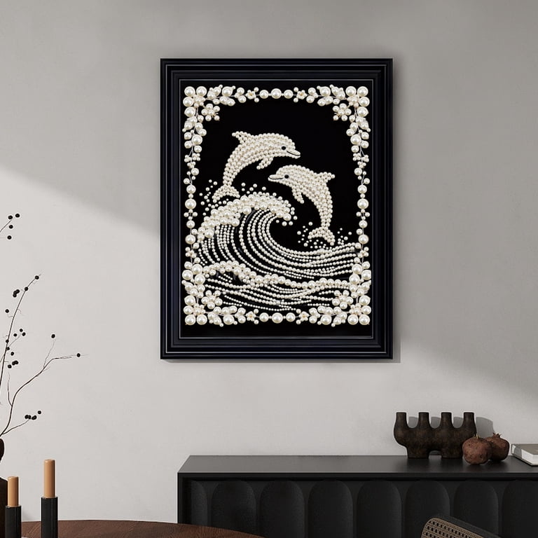 Adult Diamond Painting Kit Dolphin Pearl Painting 5D DIY Artistic