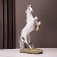 thumbnail image 1 of Estatua de caballo, figura de caballo, animal coleccionable, estatua artística, escultura, pieza para mesita de noche, dormitorio, estantería, sala de, 1 of 8