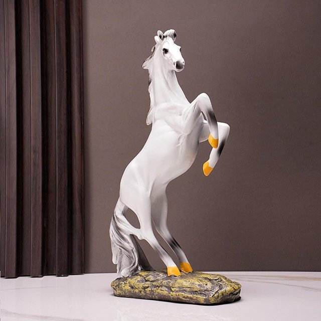 Estatua de caballo, figura de caballo, animal coleccionable, estatua artística, escultura, pieza para mesita de noche, dormitorio, estantería, sala de