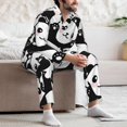 thumbnail image 7 of Sikiie Seamless Pattern Cute Panda Mens Pajama Set, Soft Warm Long Sleeve Sleepwear, Cozy Button-Down Pjs for Men-Large, 7 of 7
