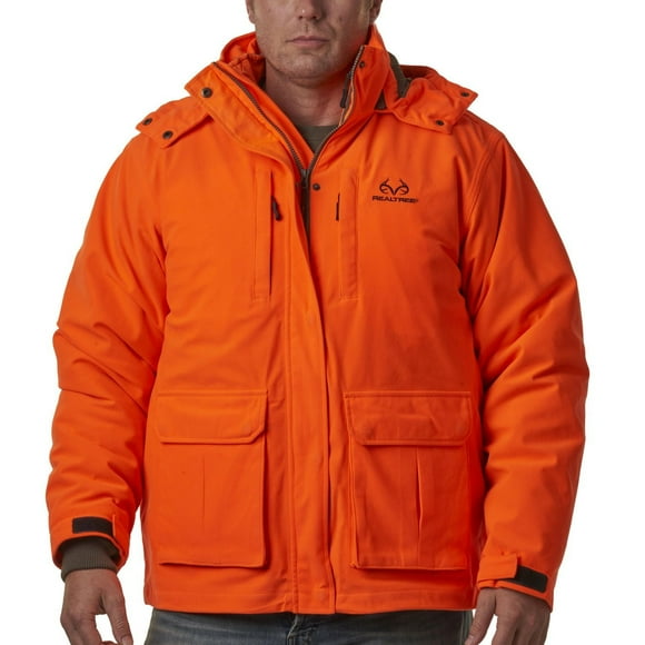 Système de parka 4 en 1 orange vif pour hommes Realtree