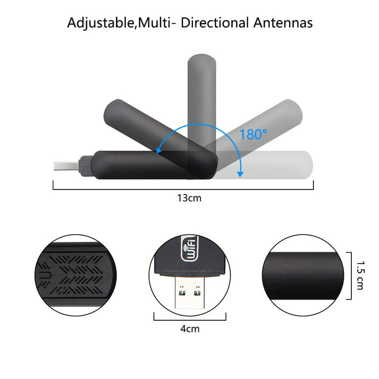 USB WiFi 1200Mbps Adapter USB 3.0 WiFi Dongle Wireless Internet