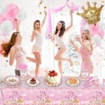 thumbnail image 5 of Xugoox 143pcs Princess Plates and Napkins Party Supplies Pink Princess Birthday Decoations for Gilrs with Paper Plates Napkins Cups Knifes Forks Spoons Tablecloth Banner Latex Balloons, 16 Guests, 5 of 5