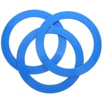 OULII Rhythmic Gymnastics Hoop Blue Plastic Juggling Kit for Coordination 3Pcs