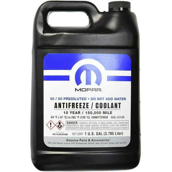 Genuine Coolant Antifreeze, 50/50 68163849AB