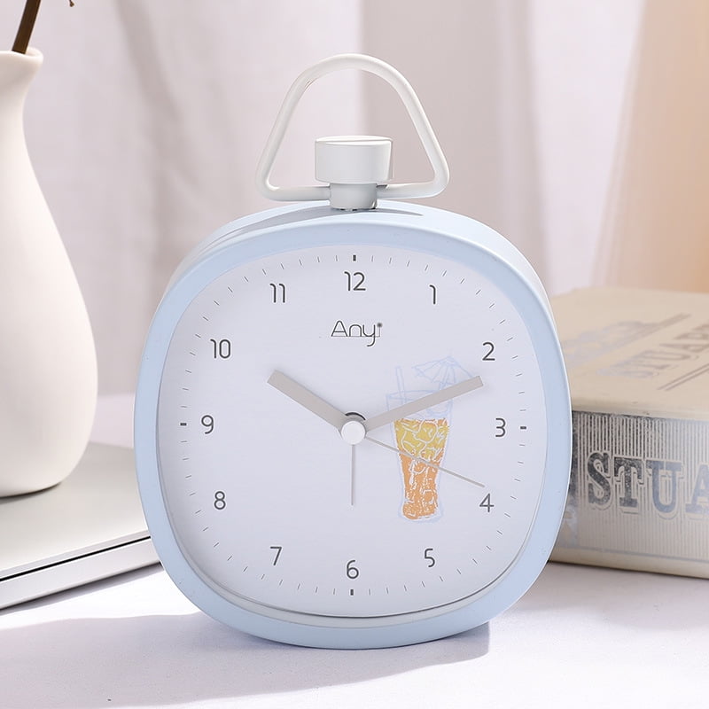 TIMPCV Creative simple small alarm clock for children and students with