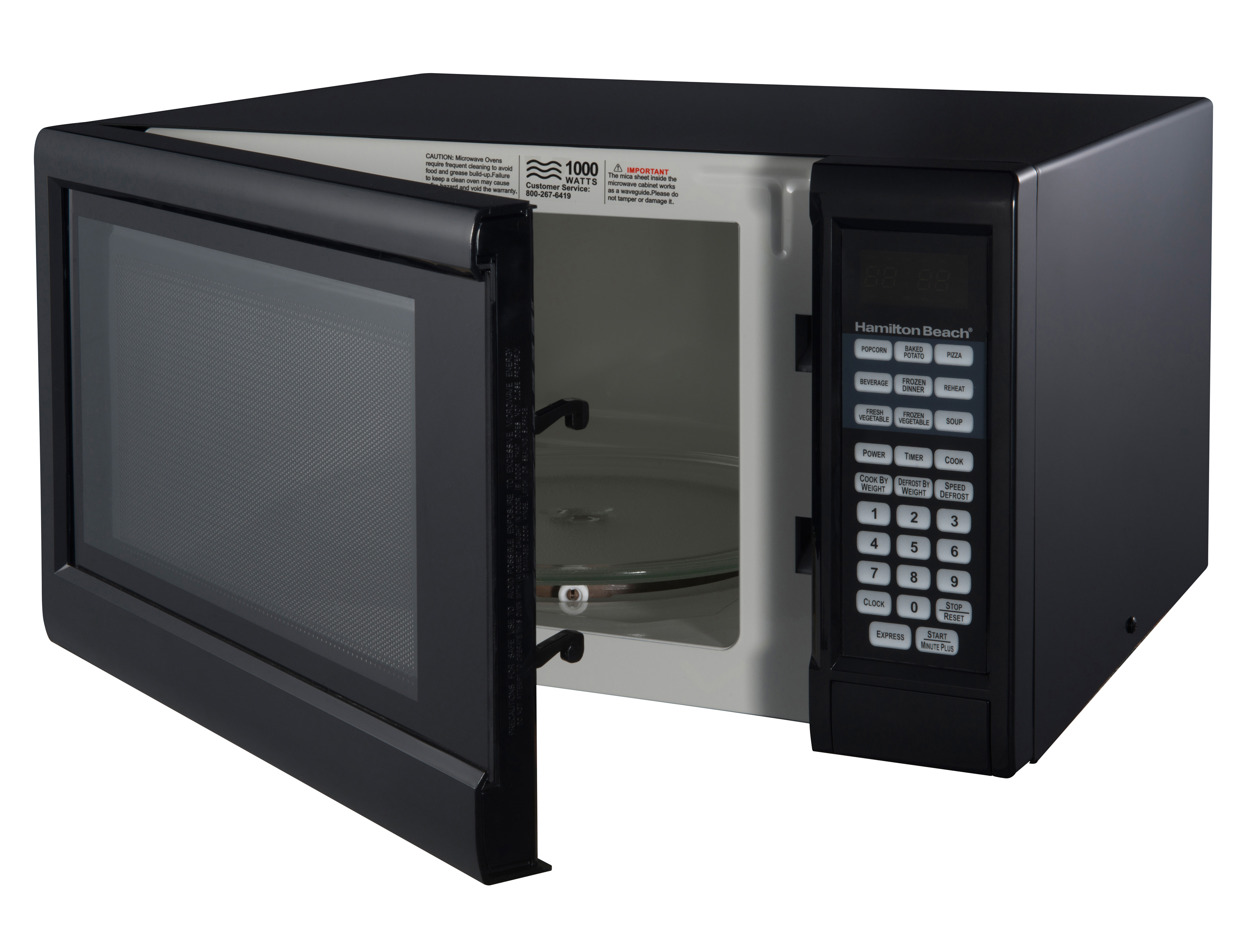 Hamilton Beach 1.3 Cu ft Digital Microwave Oven, Black - image 4 of 6