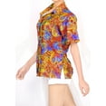 thumbnail image 2 of HAPPY BAY Hawaiian Shirts Womens Casual Summer Button Down Beach Party Blouses Shirt T-Shirt Blouse Short Sleeve Vacation Button up Tee Shirts for Women S Paisley, Multicoloured, 2 of 5