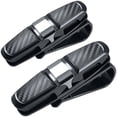 thumbnail image 1 of Soporte para gafas para visera de coche, paquete de 2, soporte para gafas de sol, soporte para gafas de sol para coche, clip de doble extremo, 1 of 5