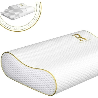 Queen Pillow Neck Pain Relief, Contour Pillow, Pillow for Neck and Shoulder Pain, Neck Pain Pillow, Side Sleeper Pillow, Cervical Neck Pillow
