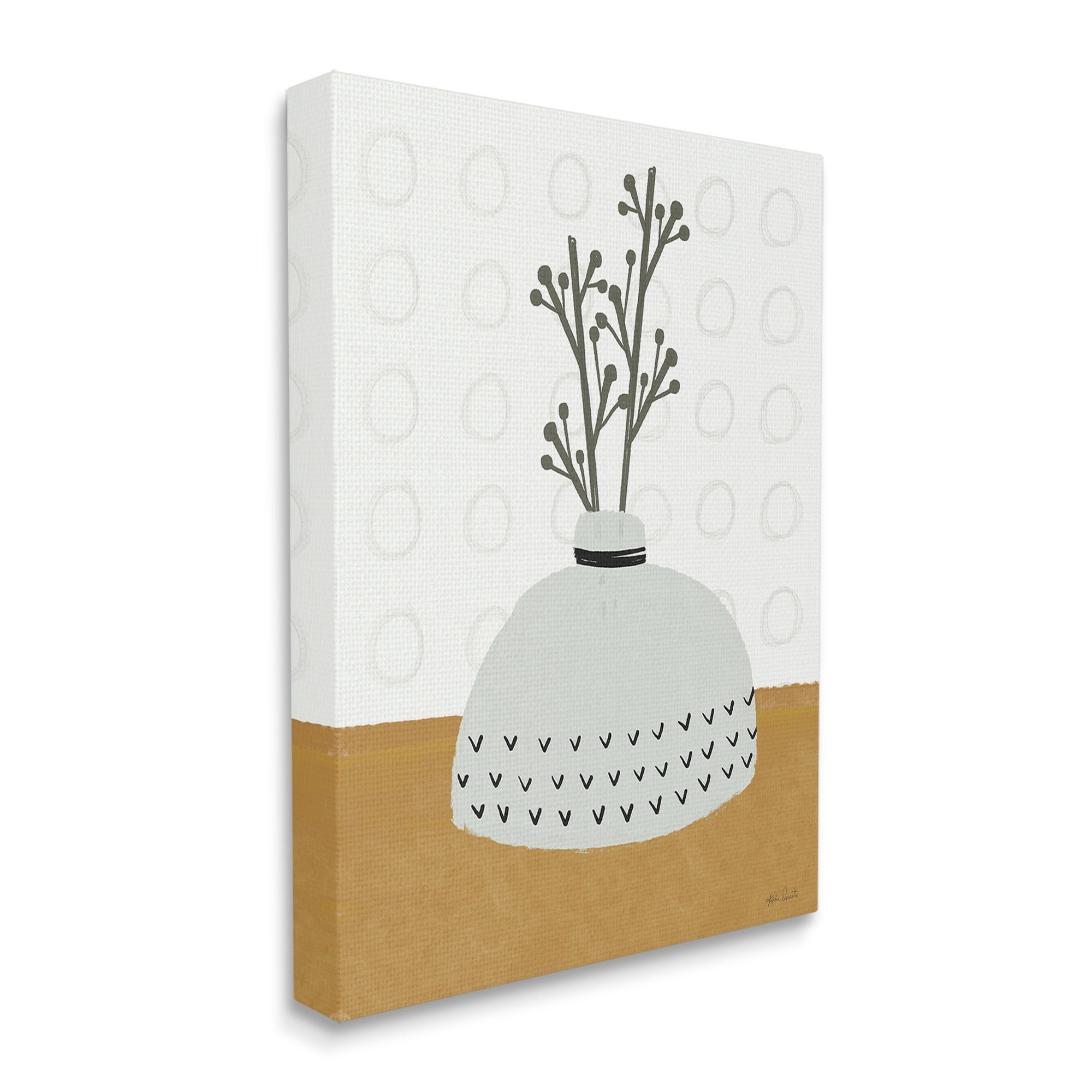 Stupell Industries Modern Leaf Bouquet Botanical & Floral Painting Gallery Wrapped Canvas Art Print Wall Art, 36 x 48