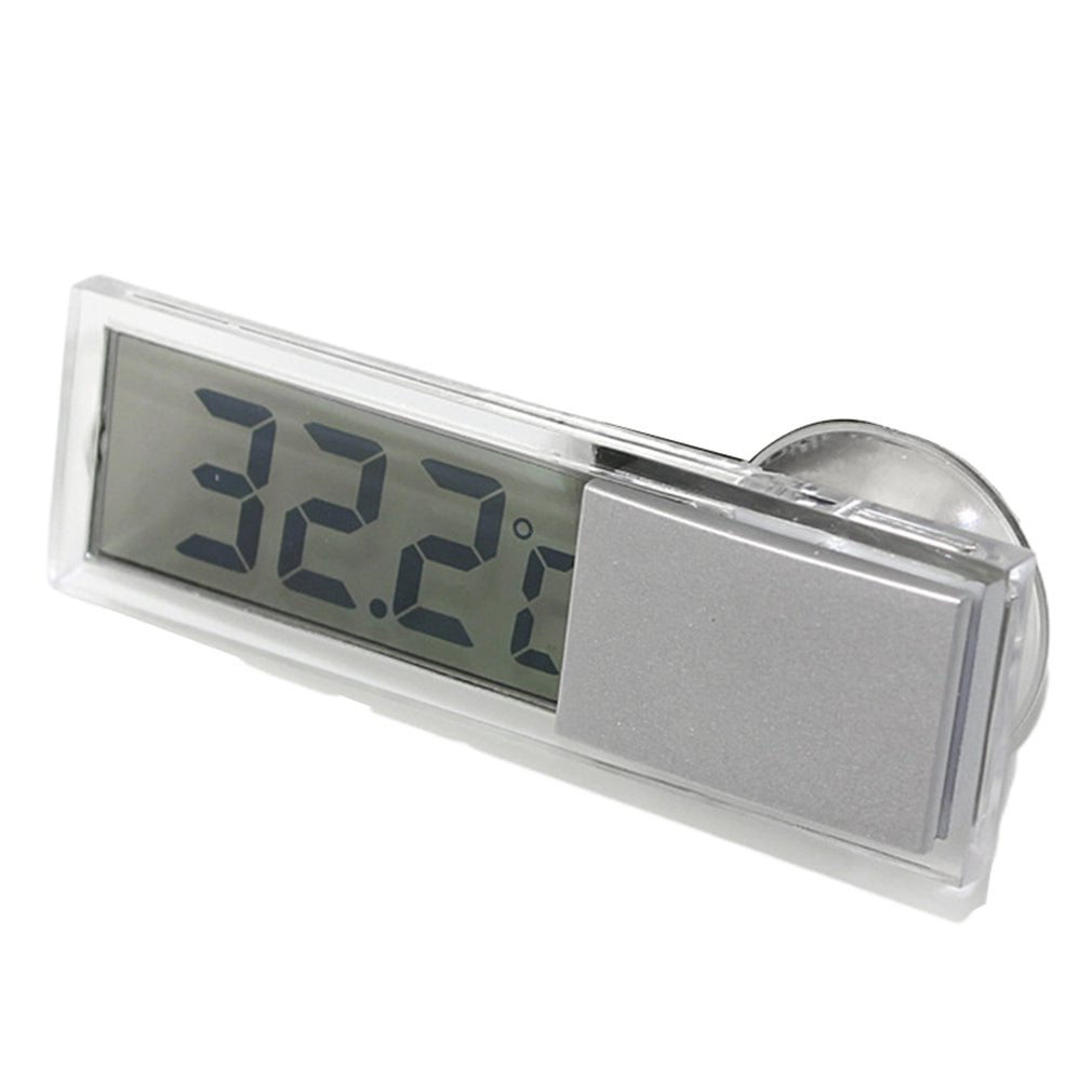 XQxiqi689sy Household Car Vehicle Suction Cup Electronic Digital Transparent LCD Display Thermometer