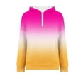 thumbnail image 5 of Xdegoge Quarter Zip Pullover Women Hoodies Long Sleeve Gradient Color Trendy Sweatshirts with Pocket Drop Shoulder Oversized Casual Tops 2025 Winter Clothes, 5 of 5