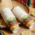 thumbnail image 5 of Circus Carnival Party Decoration Disposable Paper Cups, 7" Mexican Striped Paper Cups, for Tacos, Snacks, Desserts, Cinco de Mayo Party Supplies, and Birthday Table Decor, Yellow Green Red, 5 of 6