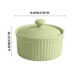 thumbnail image 2 of Blukids Ceramic Small Baking Bowl Pudding Cup Oven Usable Dessert Bowl Pot Tableware Baking(Green), 2 of 5