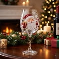 thumbnail image 4 of 3D Christmas Wine Glasses, Collectible 3D Christmas Glass Art Cup Glassware, Festive Glass Drinkware for Wine, Cocktails Holiday Table Decor Gift, 4 of 6