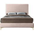 thumbnail image 5 of Meridian Furniture Geri Pink Velvet Queen Bed with Gold and Chrome Legs Included, 5 of 16