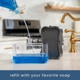 thumbnail image 3 of Dish Soap Dispenser and Sponge Holder for Kitchen Sink, Sponge Included, 13 Ounces, Grey, 3 of 7
