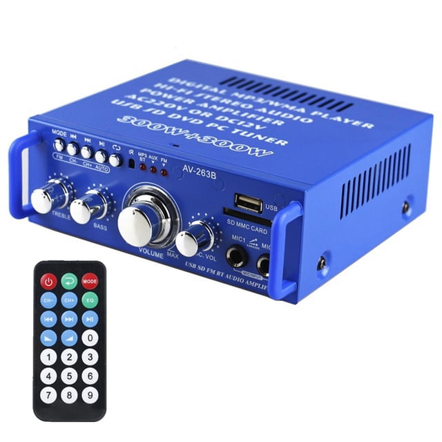 Sistema de Amplificador de Potencia de Audio Digital Bluetooth Doble Canal 12V 300W Baoblaze