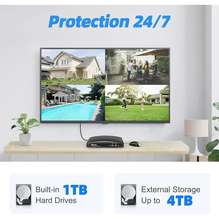 Swann DVR 1080p HD 8-Channel Security Camera System with Swann DVR 1080p HD 8-Channel Security Camera System with