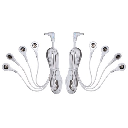 Tens Lead Wires - Port Doubler - Four Snap Connectors (2 Pack) - Discount Tens Brand