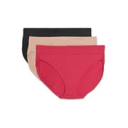 Blissful Benefits by Warner's Women's No Muffin Top Tailored Hi-Cut Panties, 3-Pack