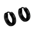 thumbnail image 1 of Acier Inoxydable 316L Hommes Femmes Boucles d'Oreilles Huggie Noir, 1 of 8