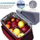 thumbnail image 5 of Bolsa de hielo para picnic CHAO bolsa de almuerzo portátil de tela Oxford Gran capacidad gris, 5 of 5