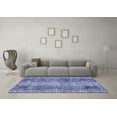 thumbnail image 3 of Ahgly Company Machine Washable Indoor Rectangle Solid Blue Modern Area Rugs, 5' x 8', 3 of 4
