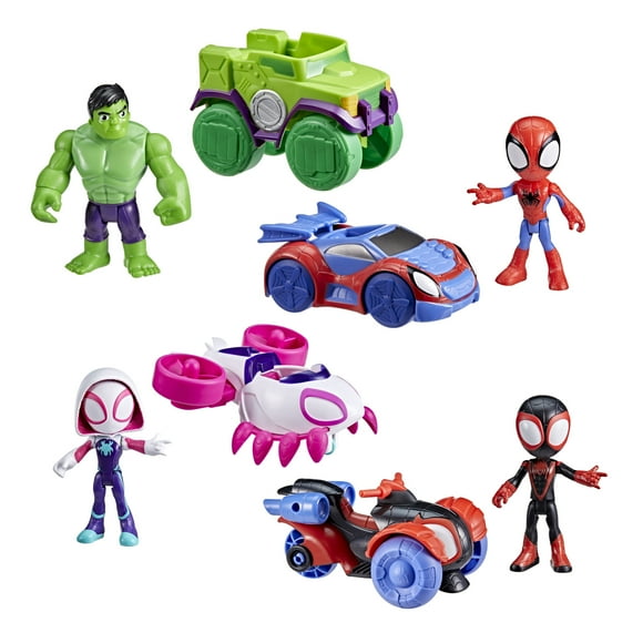 Marvel Spidey et ses incroyables amis Hero Wheels Pack Ensemble de véhicules jouets et figurines d'action
